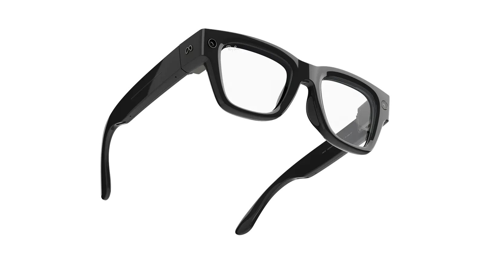 Meta Ray-Ban Display smart glasses with a display in the right lens, black frame