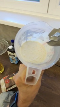 Glasses view: smooth batter